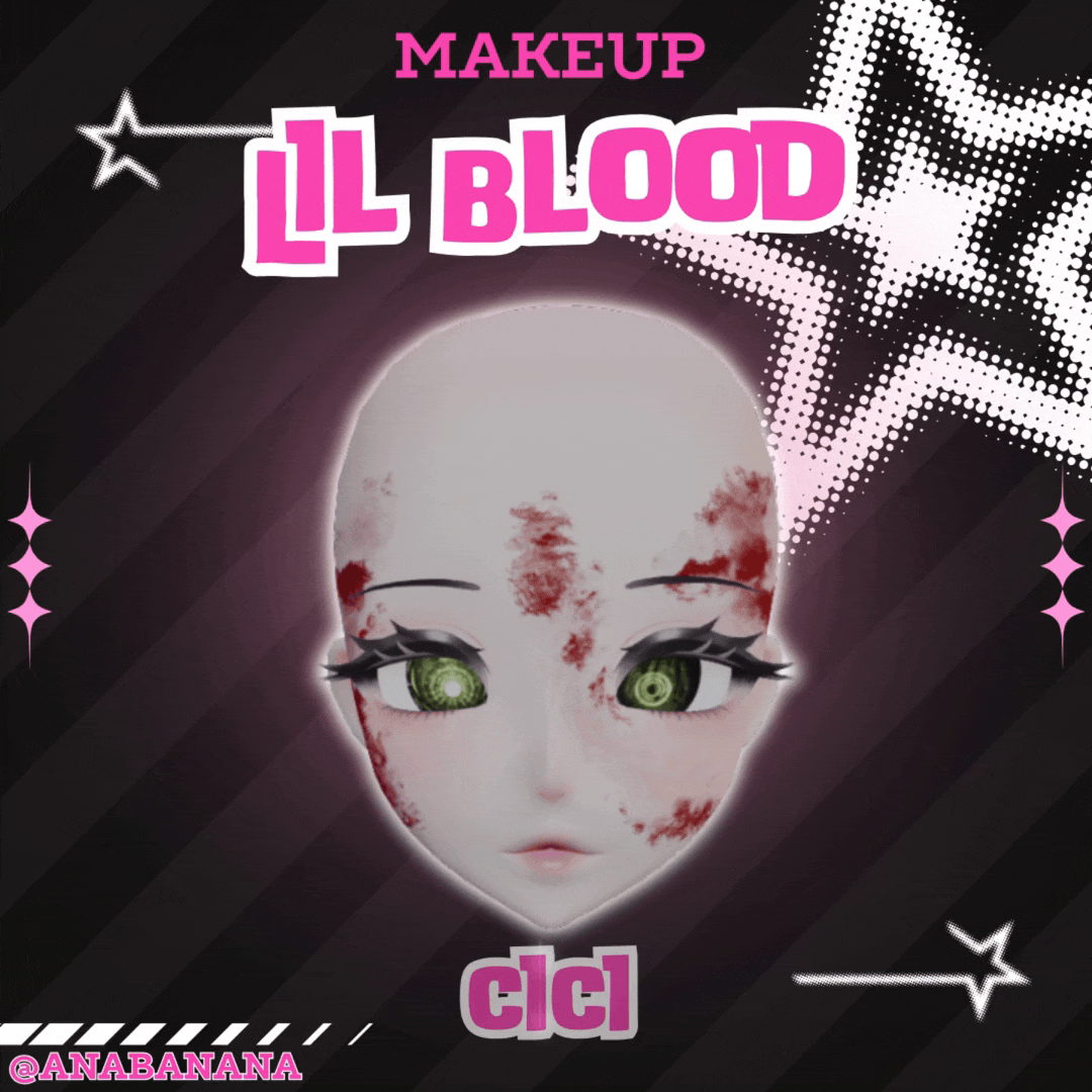 (J) : 🩸 Lil Blood Makeup | Cici + Starlight + Kiyomi + Furry + Akii