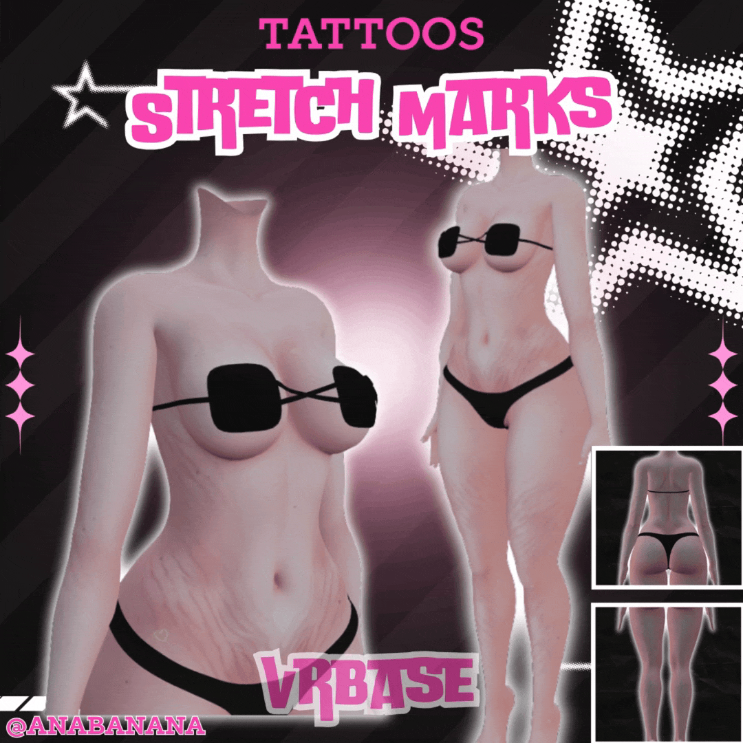 (J) : ❤️ Stretch Marks Tatts | Multi-Base Compatible