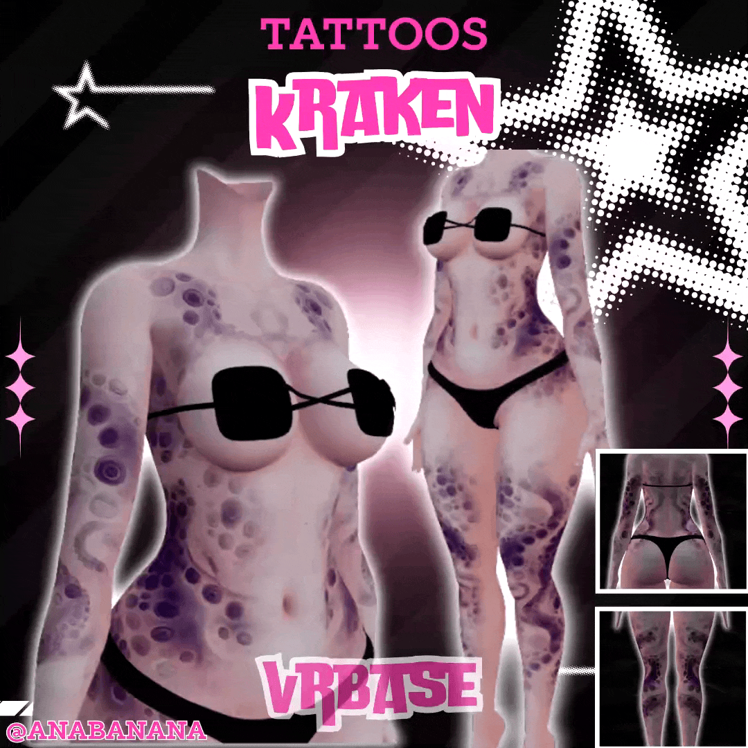 (J) : 🦑 Kraken Tatts | Multi-Base Compatible