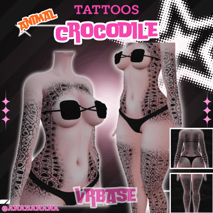 (All) : 🐊  Animal Crocodile Tatts | Vrbase + Akii + Zinfit F/M
