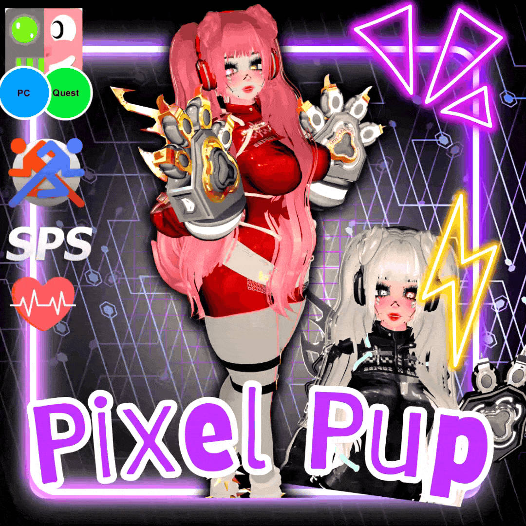 (J) : 🐶 Pixel Pup | Vrcft + Pc + Quest + MMD
