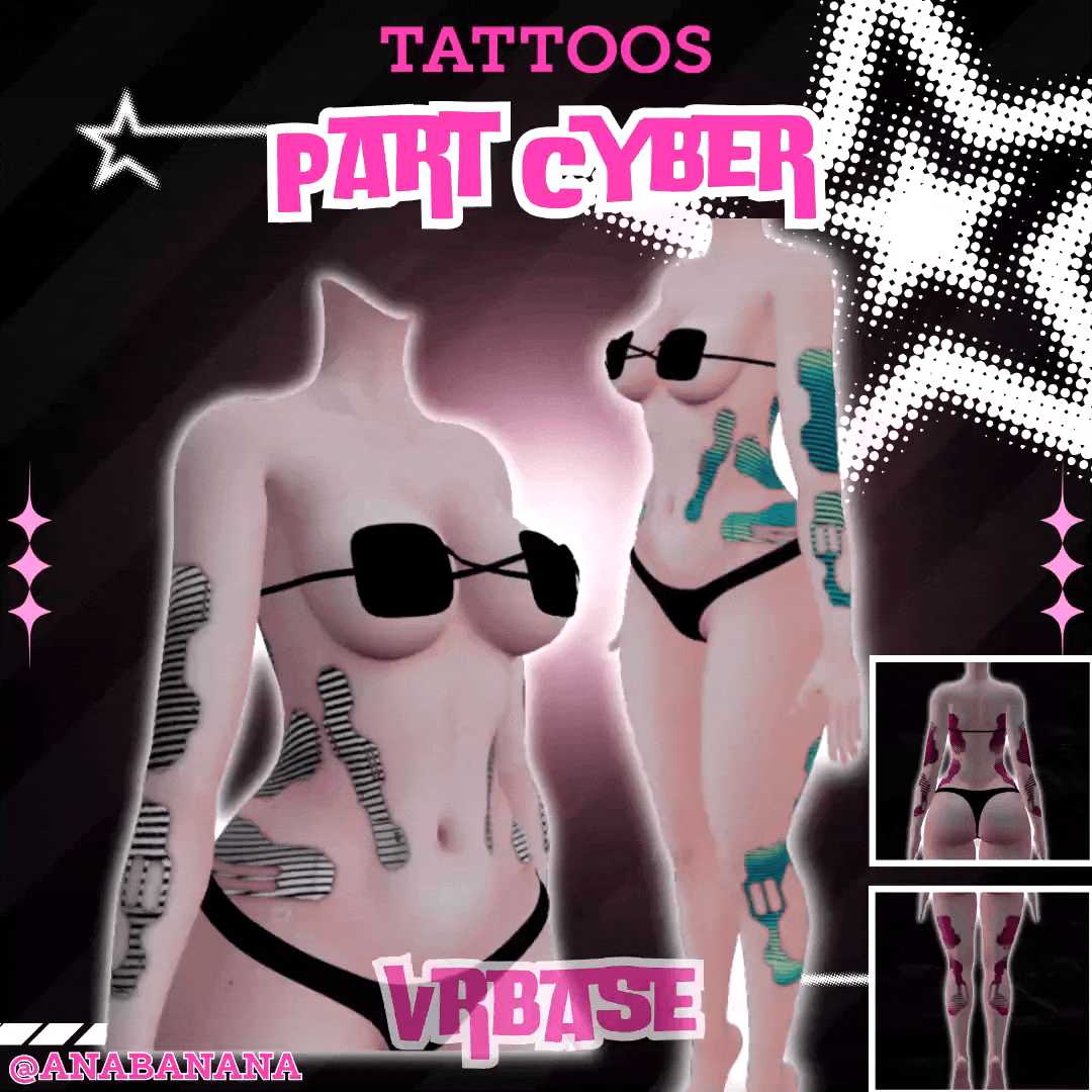 (J) : 🤖 Part Cyber Tatts | Multi-Base Compatible
