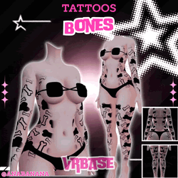 (J) : 🦴 Bones Tatts | Multi-Base Compatible