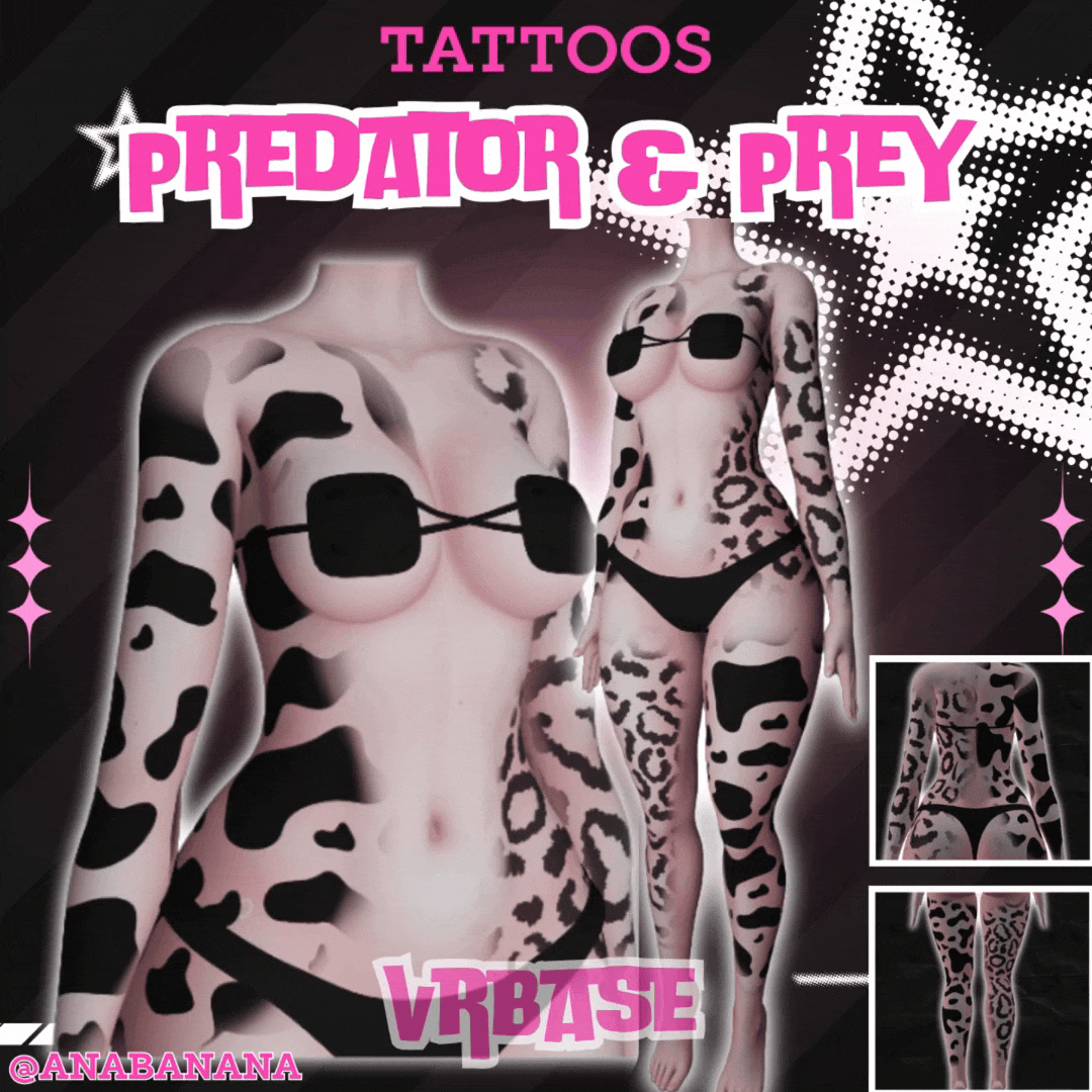 (J) : 😇 Predator & Prey Tatts | Multi-Base Compatible
