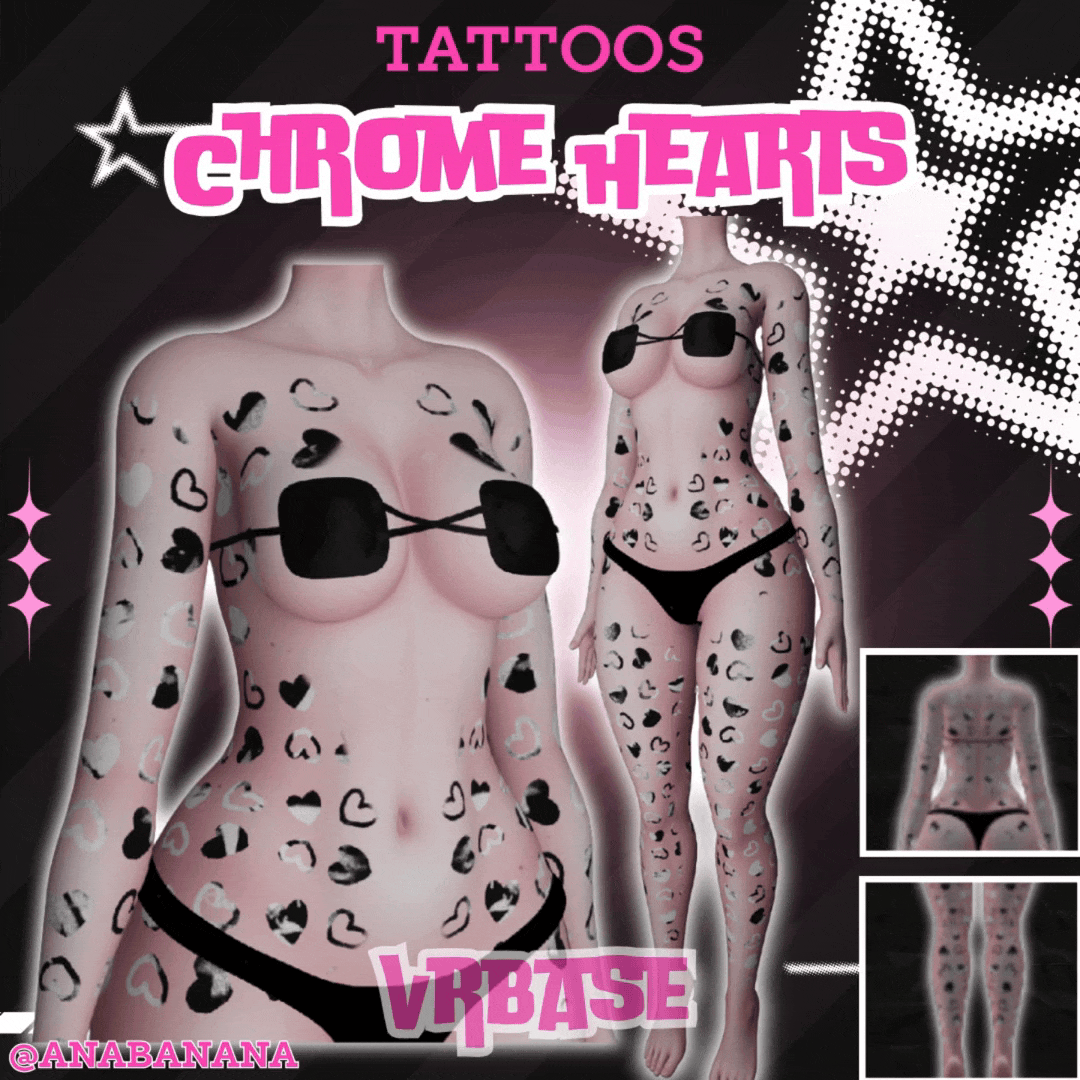 (J) ; 🤍 Chrome Hearts Tatts | Multi-Base Compatible