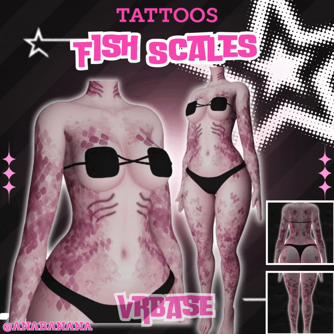 (J) : 🐠 Scales Tatts | Multi-Base Compatible