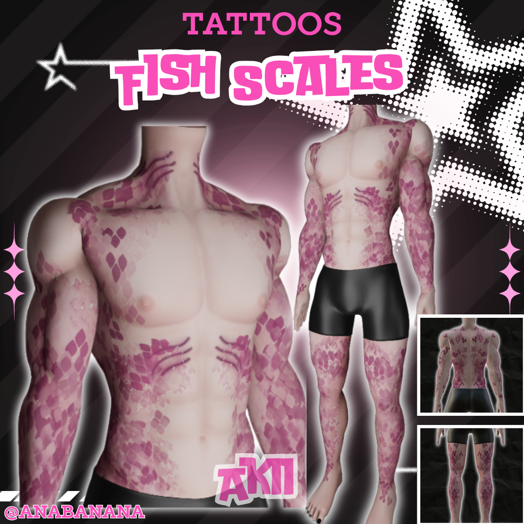 (J) : 🐠 Scales Tatts | Multi-Base Compatible