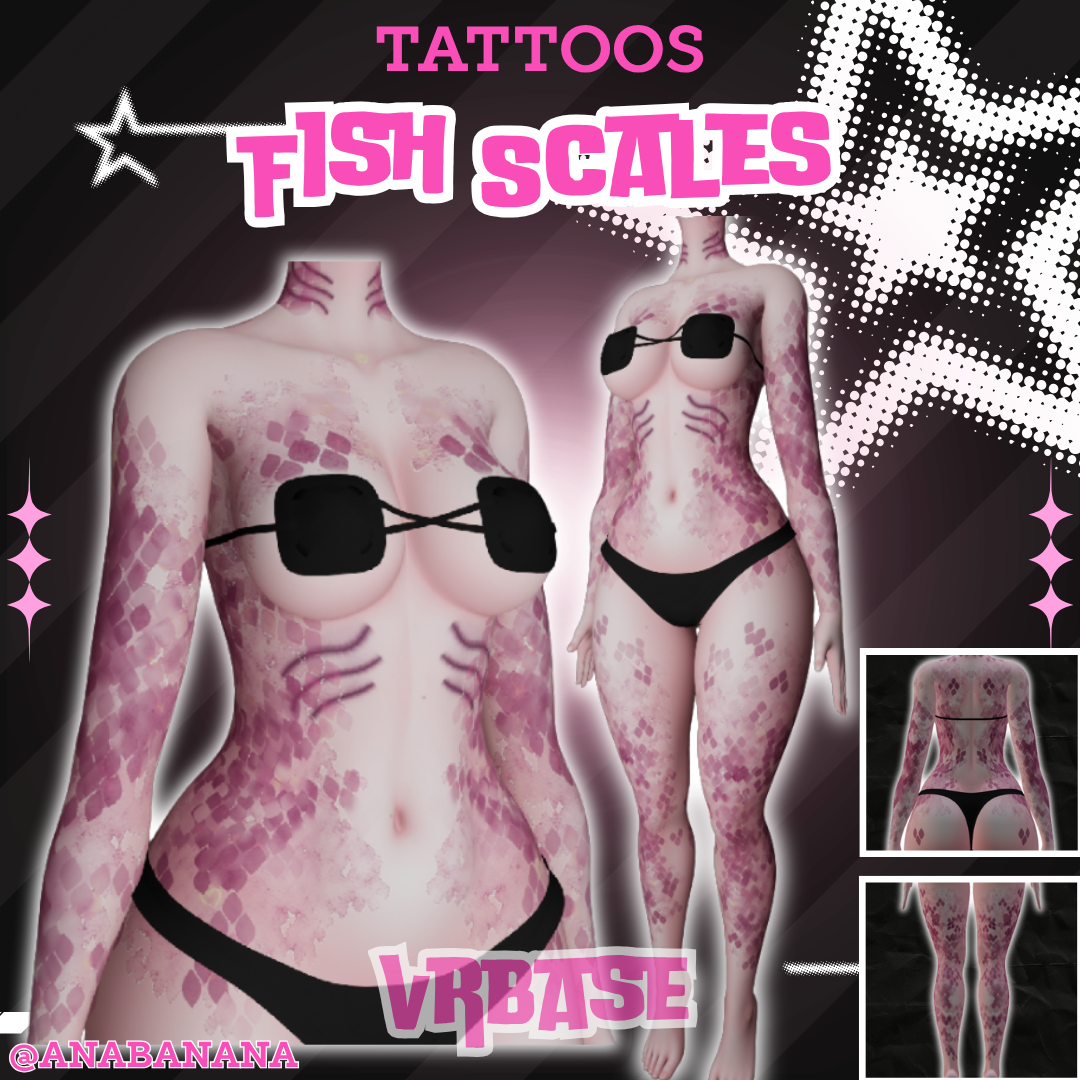 (J) : 🐠 Scales Tatts | Multi-Base Compatible