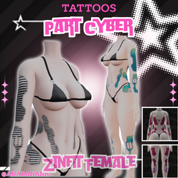 🤖 Part Cyber Tatts | Zinfit Female