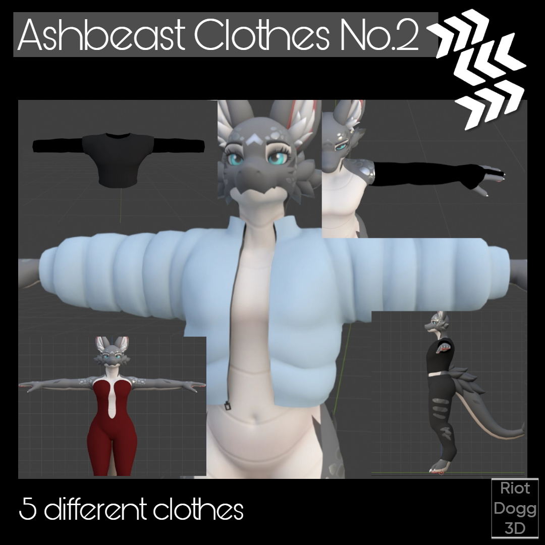 AshBeast VRChat Clothing Assets No.2!