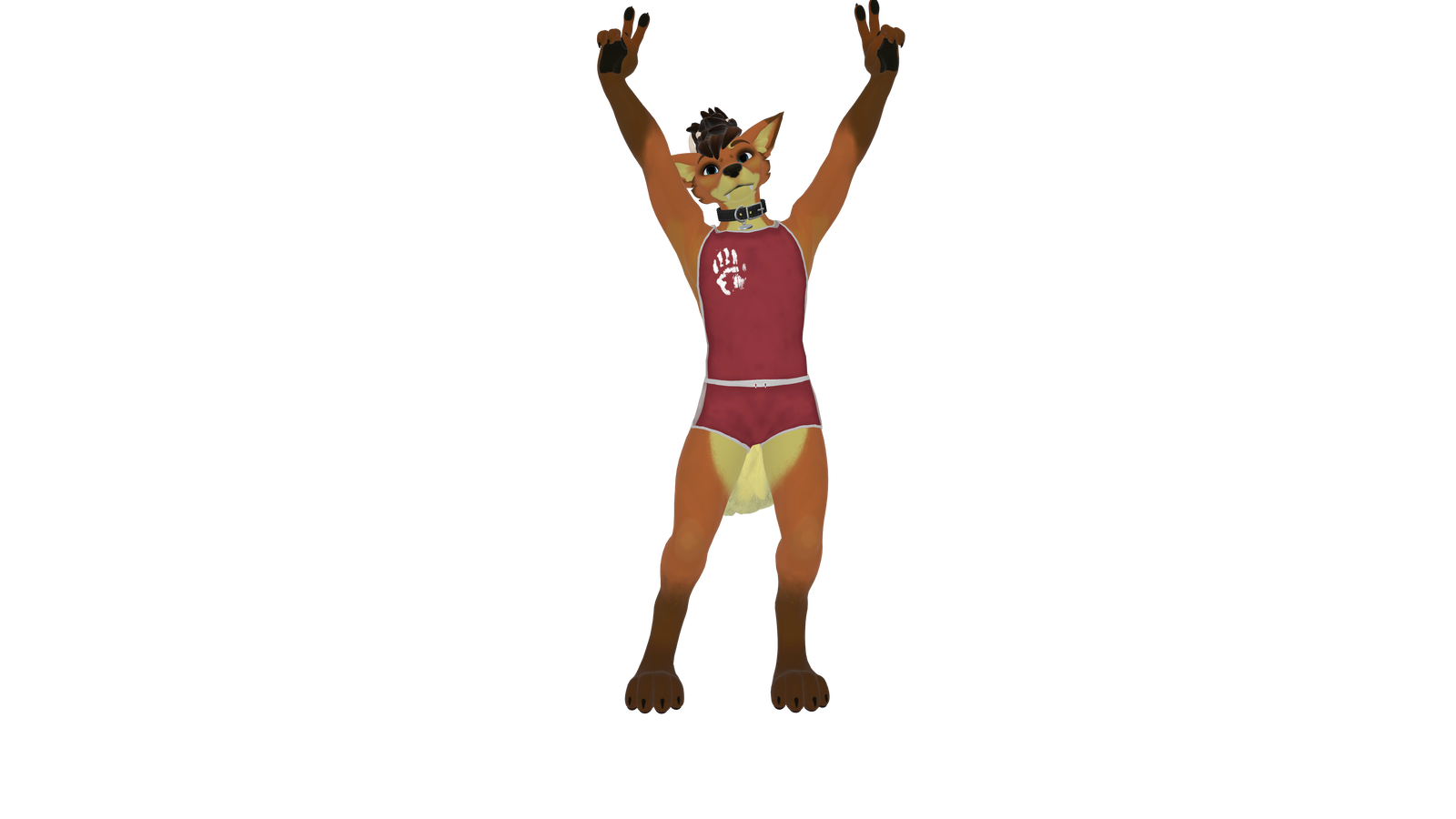 Running shorts and vest by Fewiix for Winterpaw