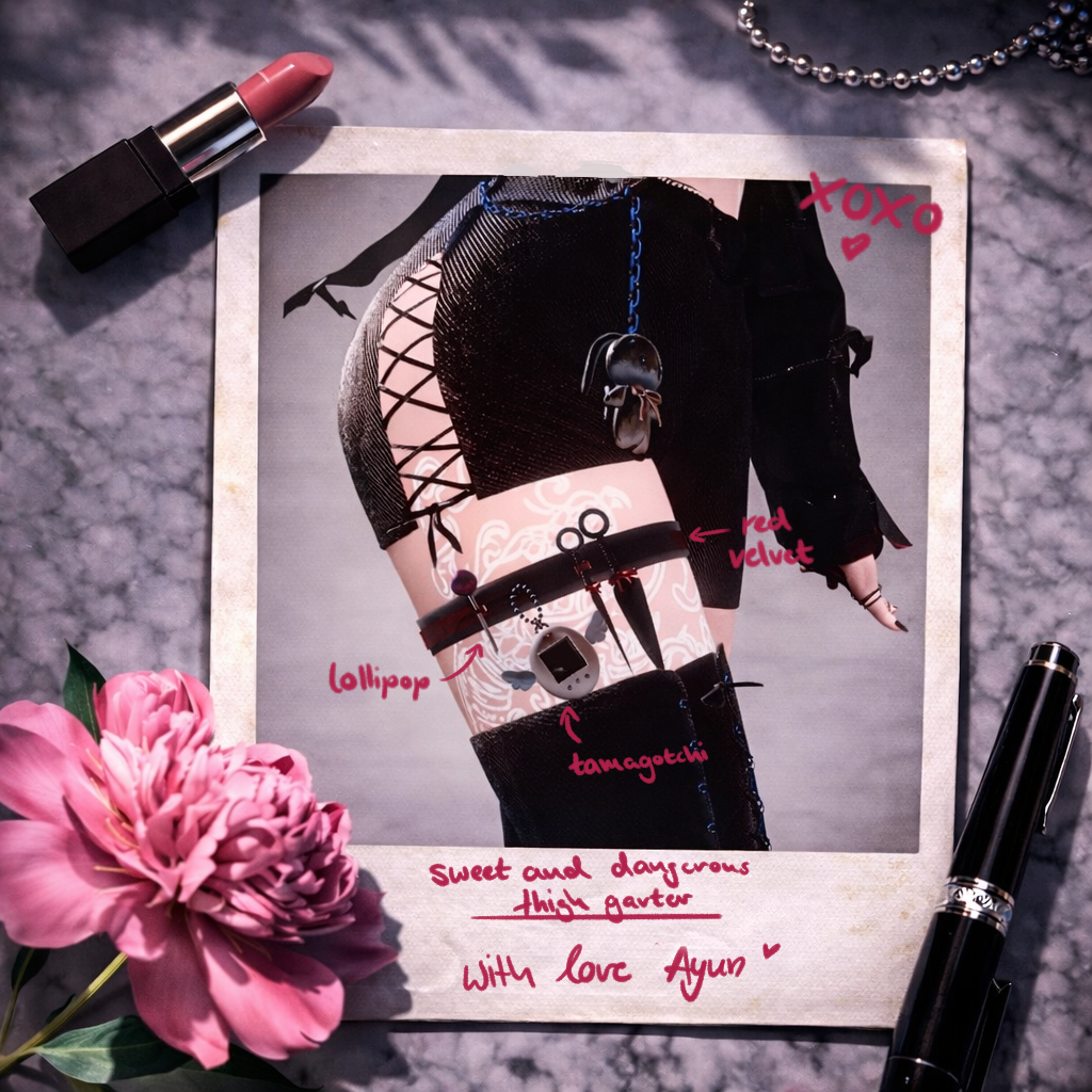 Love, AYUN: sweet but dangerous thigh garter