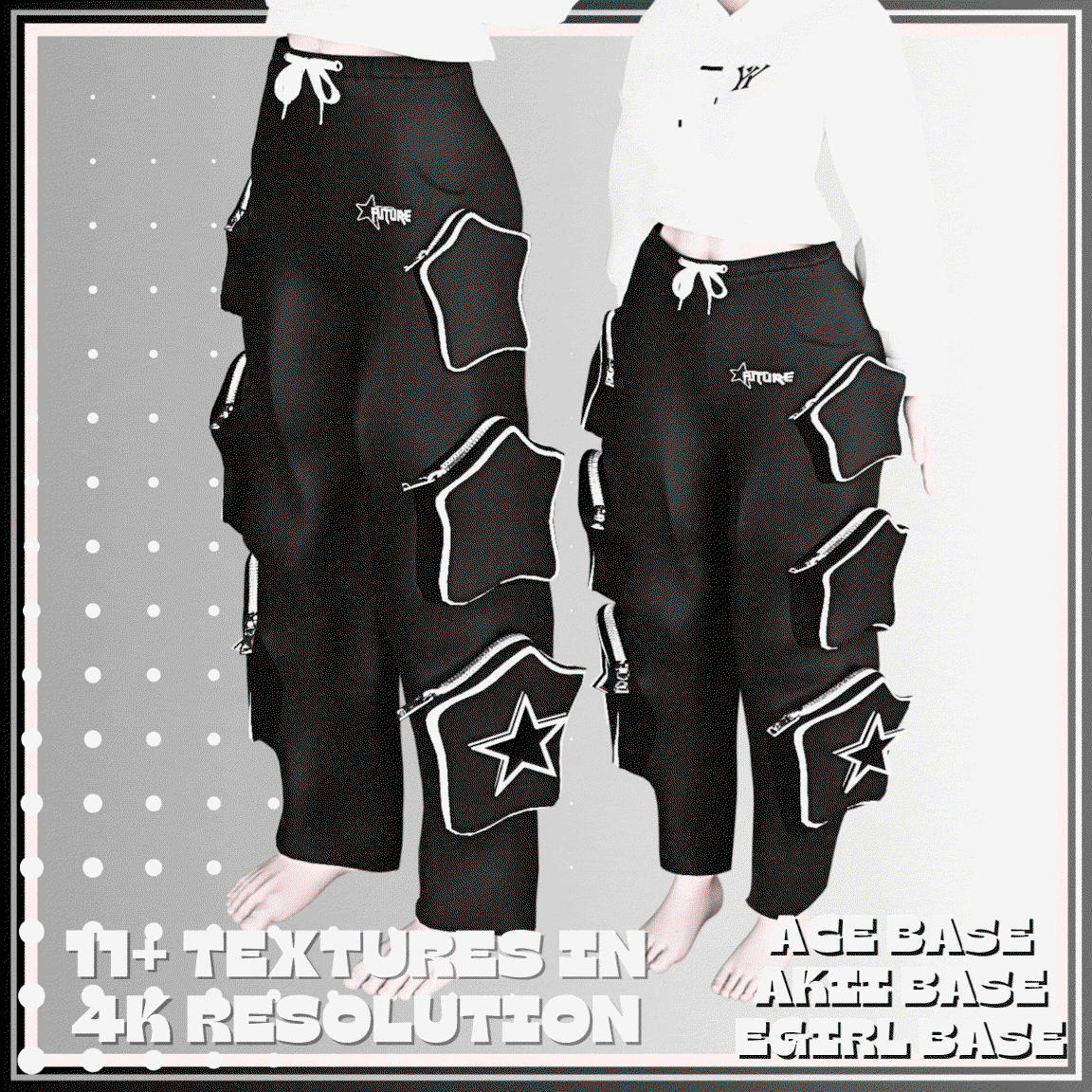 Unisex y2k Star Pants by PillowArt
