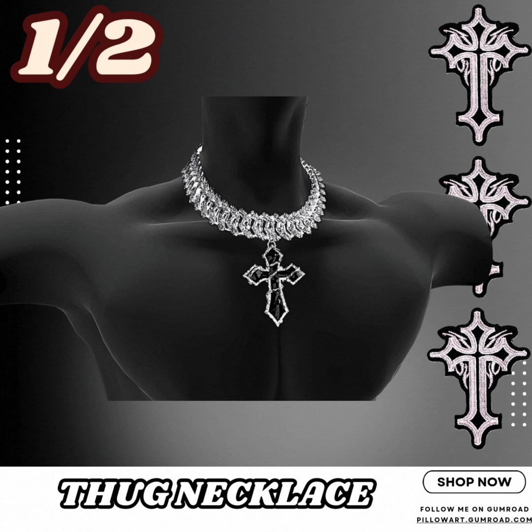 Thug Necklace [2 in 1] | by PillowArt