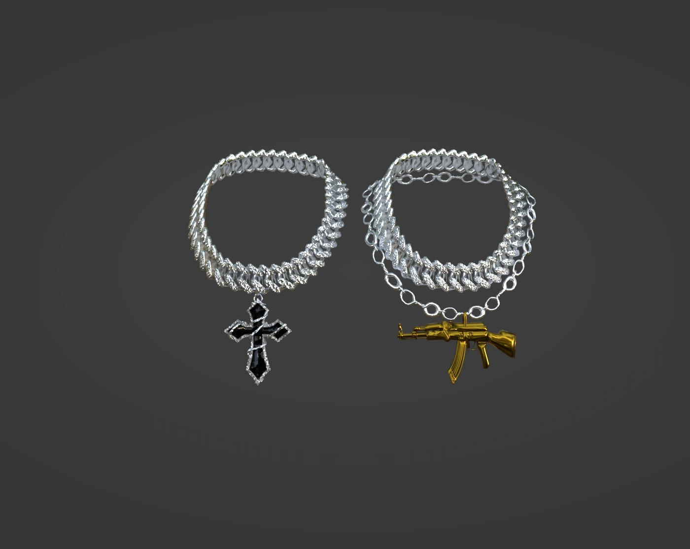Thug Necklace [2 in 1] | by PillowArt