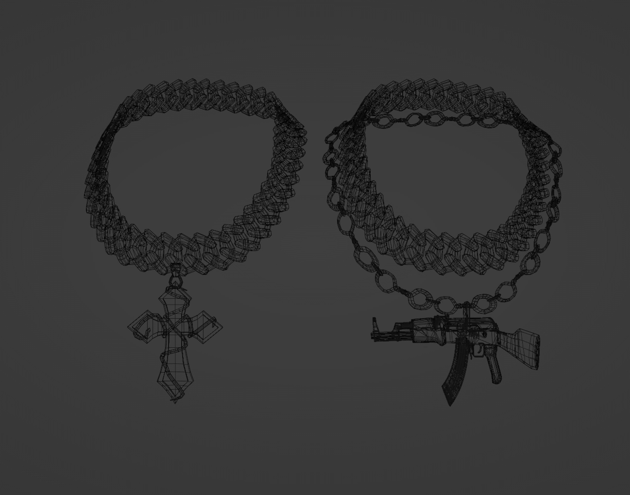 Thug Necklace [2 in 1] | by PillowArt