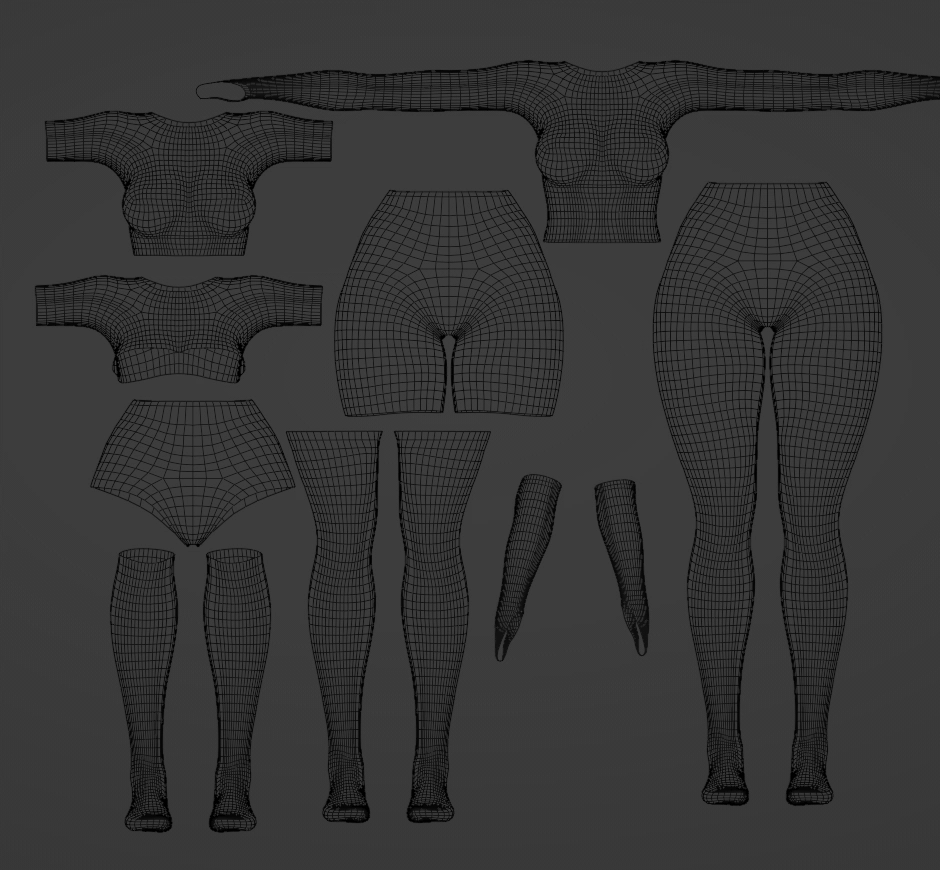Fishnet Set [EGIRL] - [9x FBX] | PillowArt