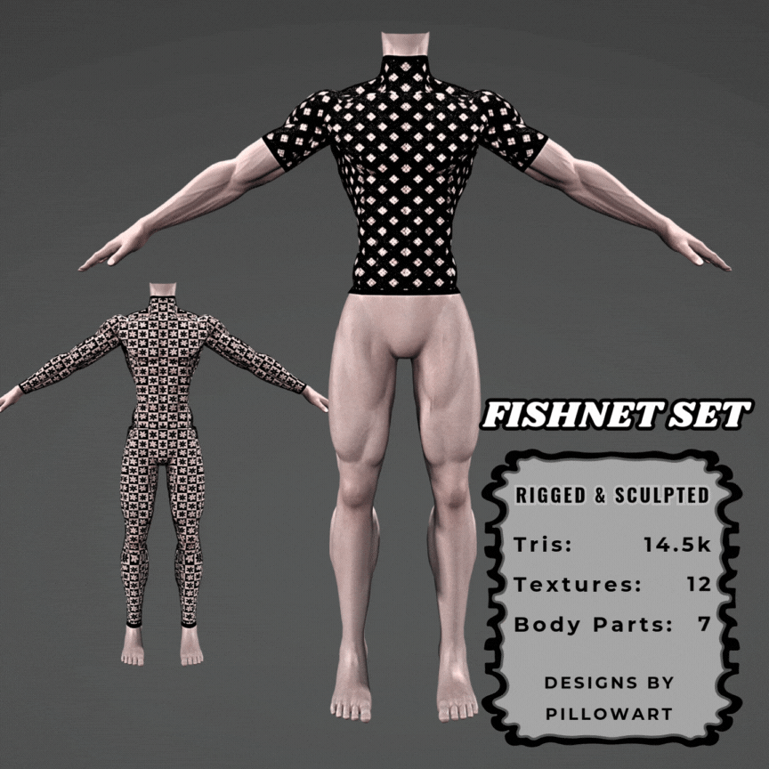 Fishnet Set [AKII BASE] | 014 by PillowArt