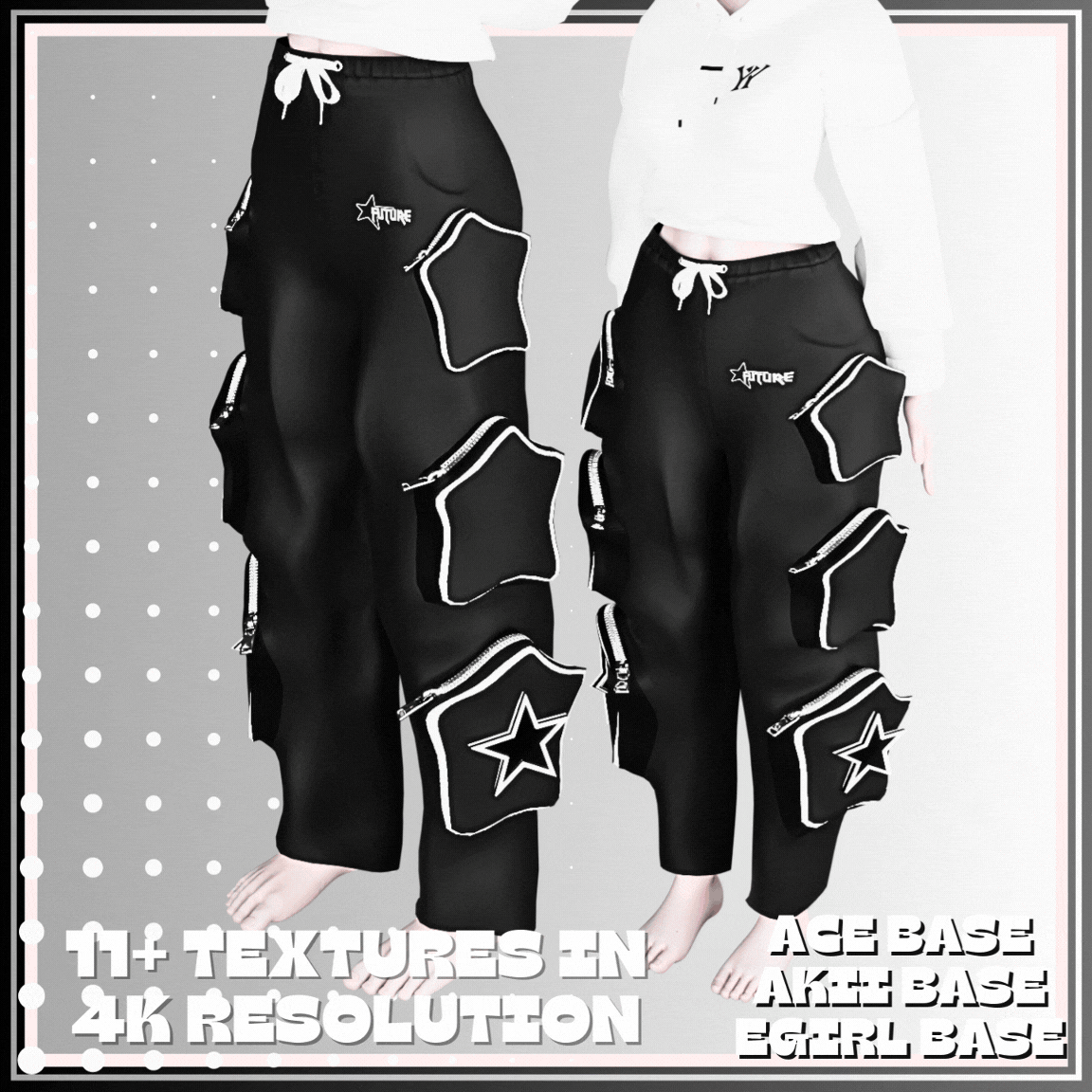 Unisex y2k Star Pants /// by PillowArt