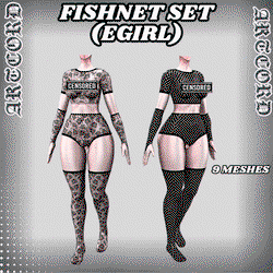 Fishnet Set [EGIRL] - [9x FBX] / by PillowArt