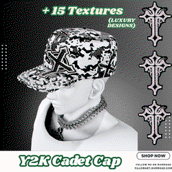 Y2k Cadet Cap - by PillowArt