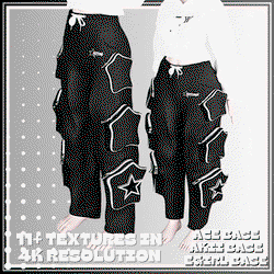 Unisex y2k Star Pants - by PillowArt