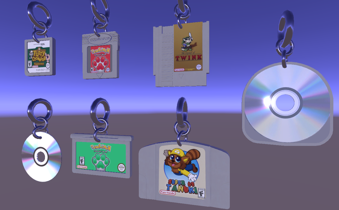 Retro Accessories ๐พ Earrings/Badges and Orbitals inspired by Furality Ultra ๐ฎ Universal