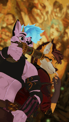Jinx and Vi outfit for Winterpaw Canine Masculine