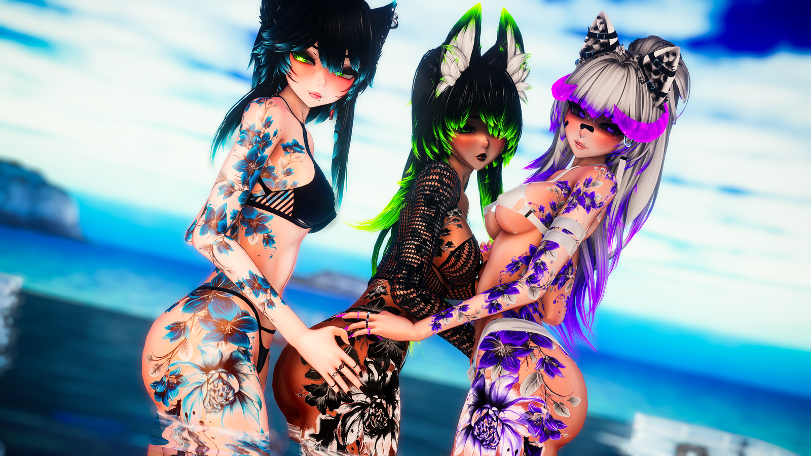 "Pure Bliss" tattoo set for Flexuh base / Tori base