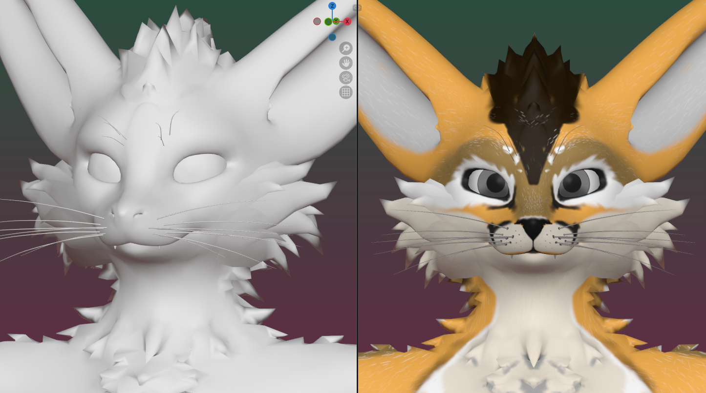 Rexouium - Tag's Easy Peasy Cheek Fluff - VRCFURY Drag n' Drop !!!