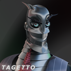 Phony Toni Robot - Rigged Blender 3D Model