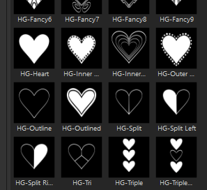 Hearts Galore Valentines Day Substance Painer Alphas