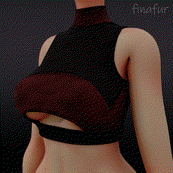 Techwear cut-out crop top