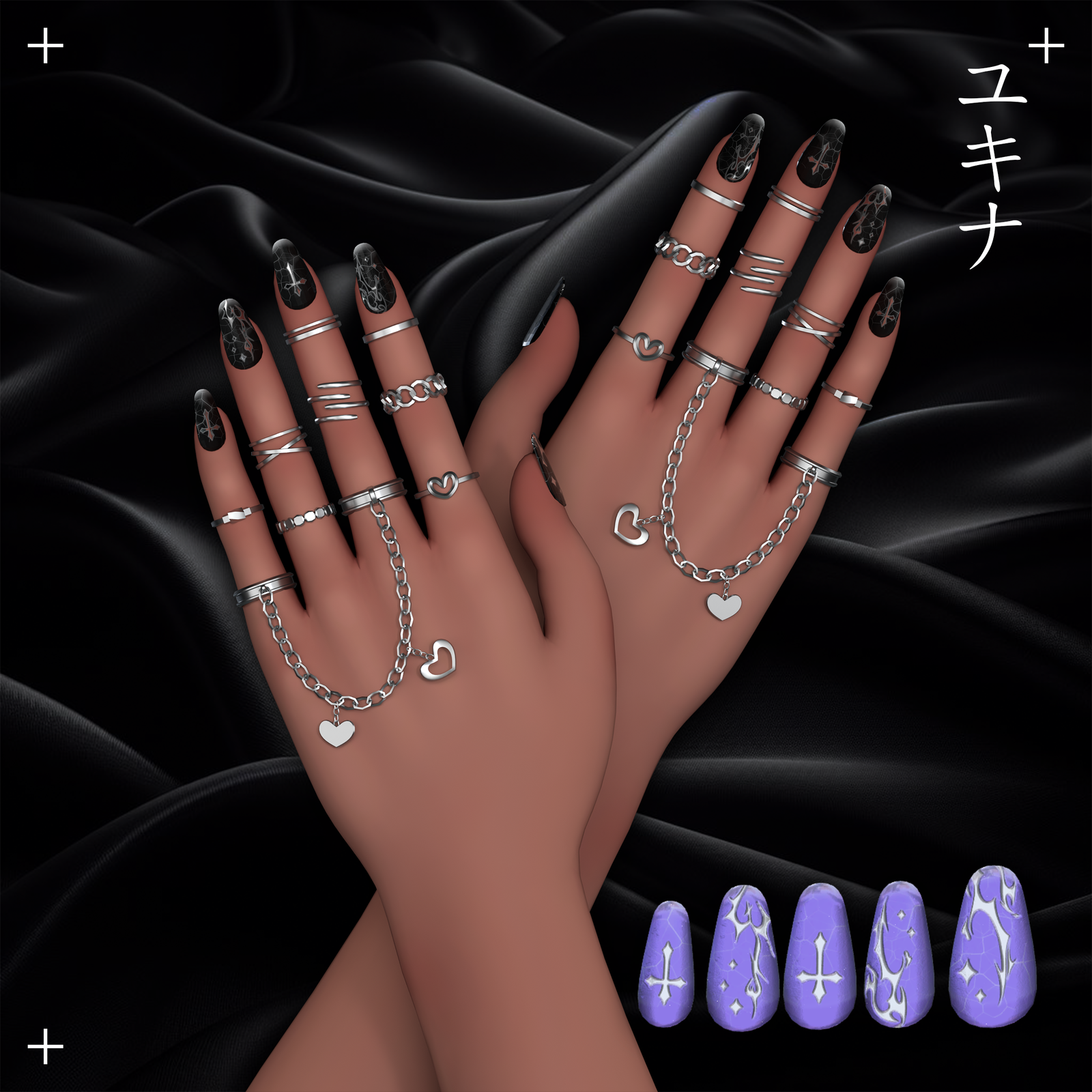 Chrome Nails & Rings