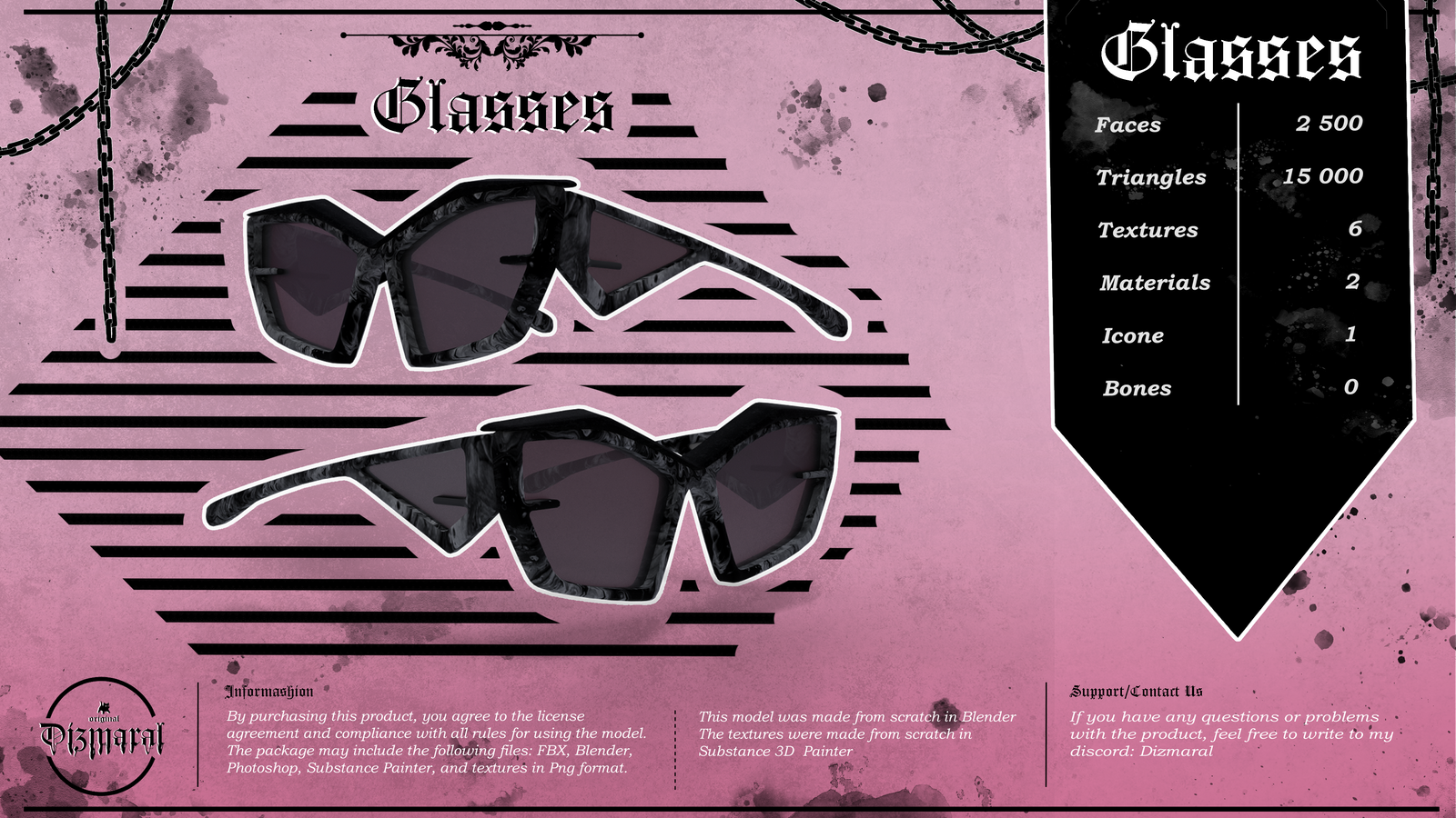 FREE glasses (VRChat Asset)