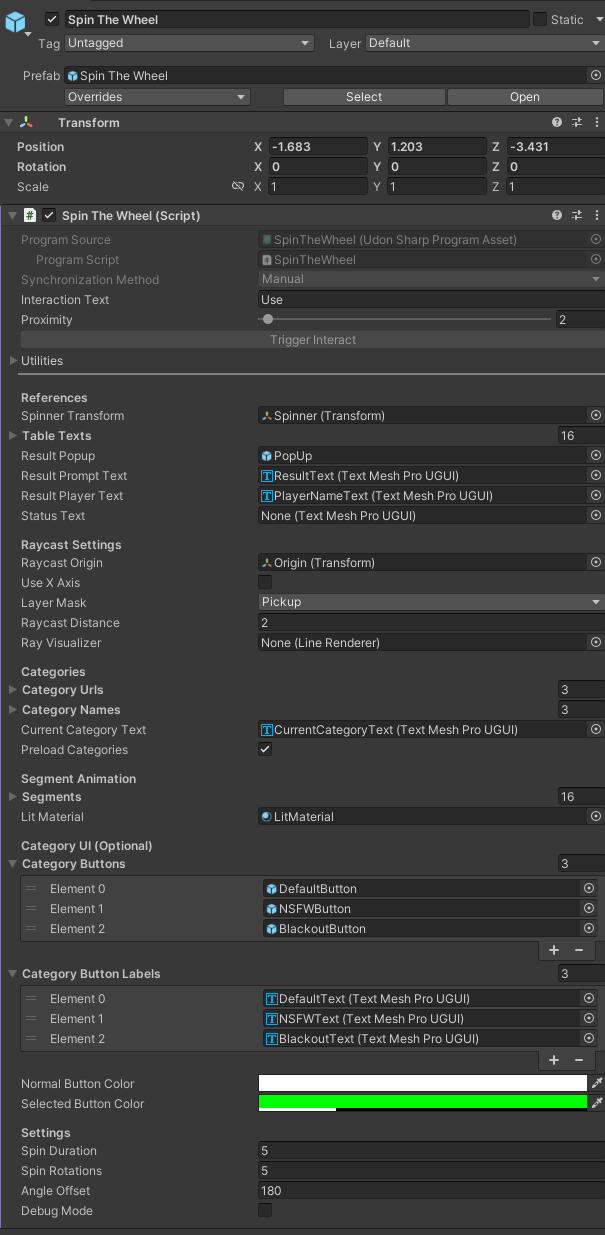 'Spin The Wheel' - VRCHAT ASSET
