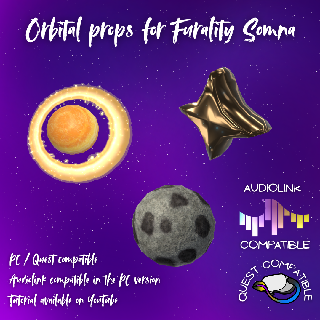 Orbital props for Furality Somna Audiolink and Quest compatible