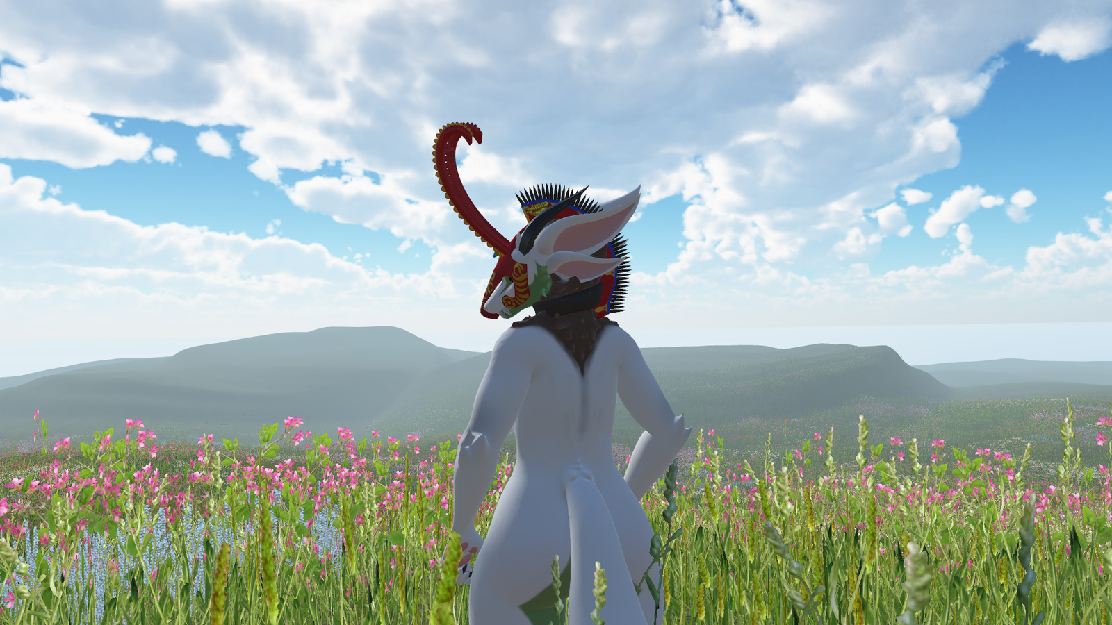 Scythian Helmet for Origin-Nova-Winterpaw(Masc/Fem)-Vernid-LIlith-Azalea-Hyenid Avatar (VRChat Clothing)