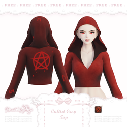 ❛ cultist ❜ crop top ﹒ free VRChat halloween asset