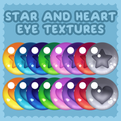 Heart and Star Eye Textures