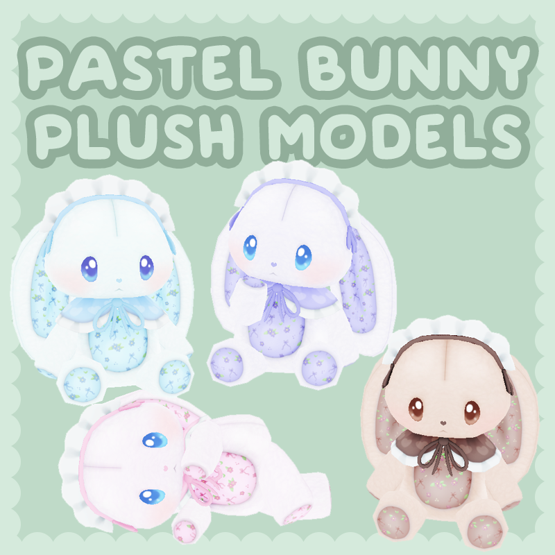 Pastel Bunny Plush Models