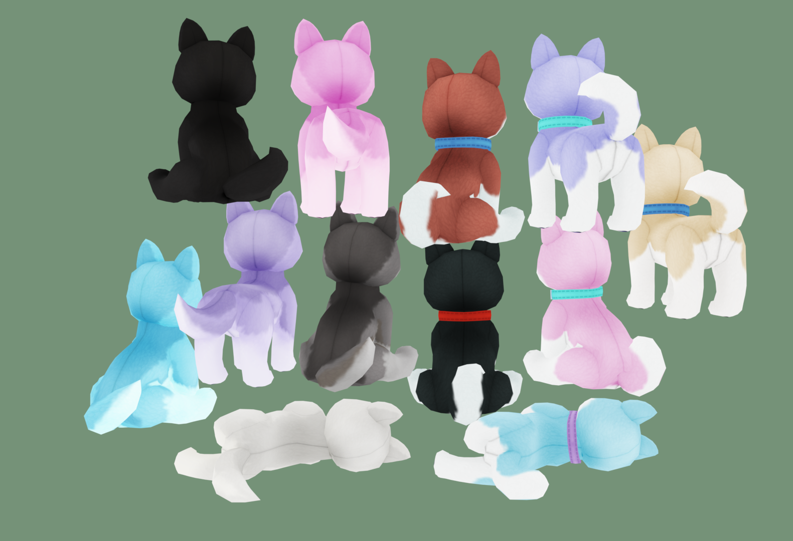 Wolf and Husky Plushes