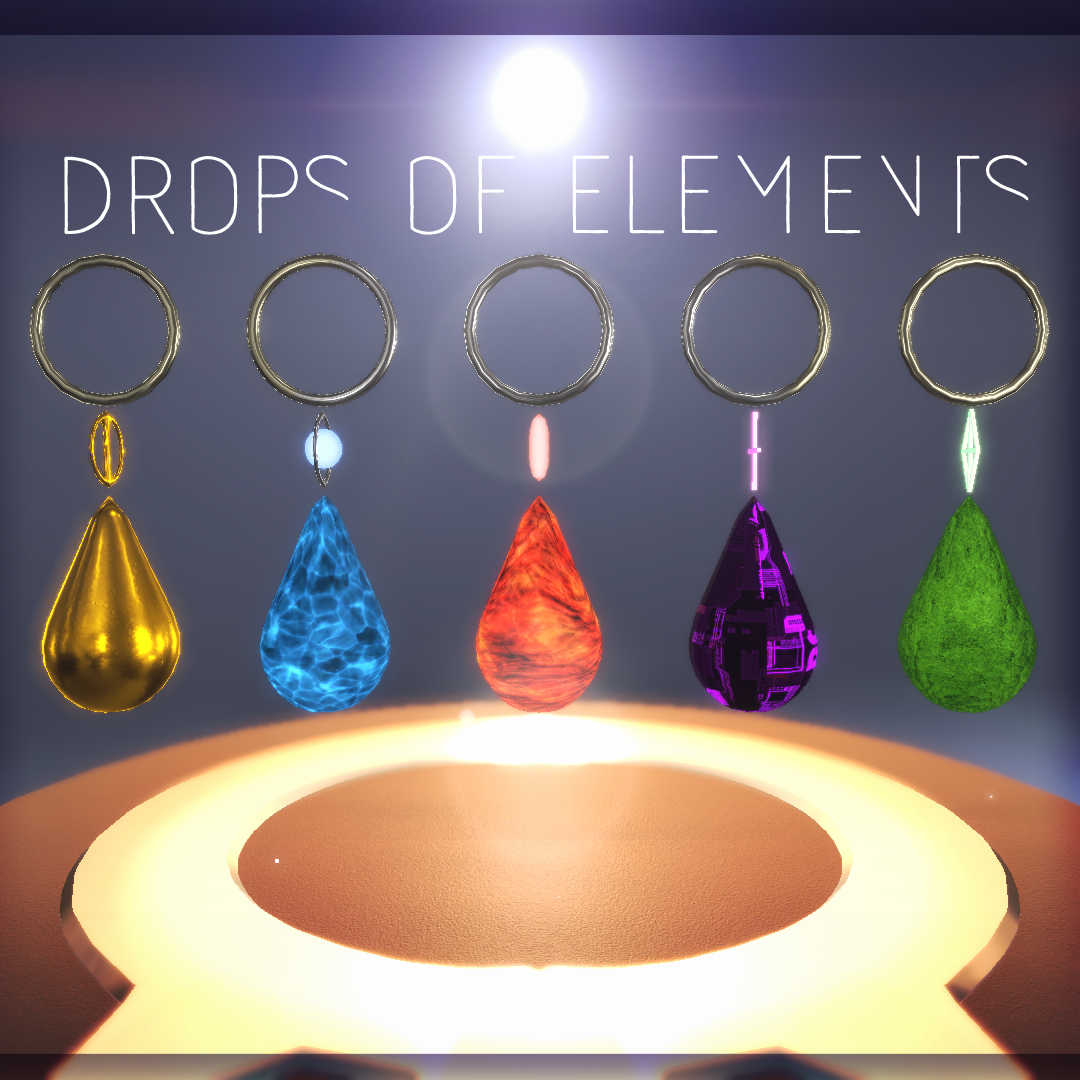 Drops of Elements V1.2 | VRChat Accessory [MA Ready]）