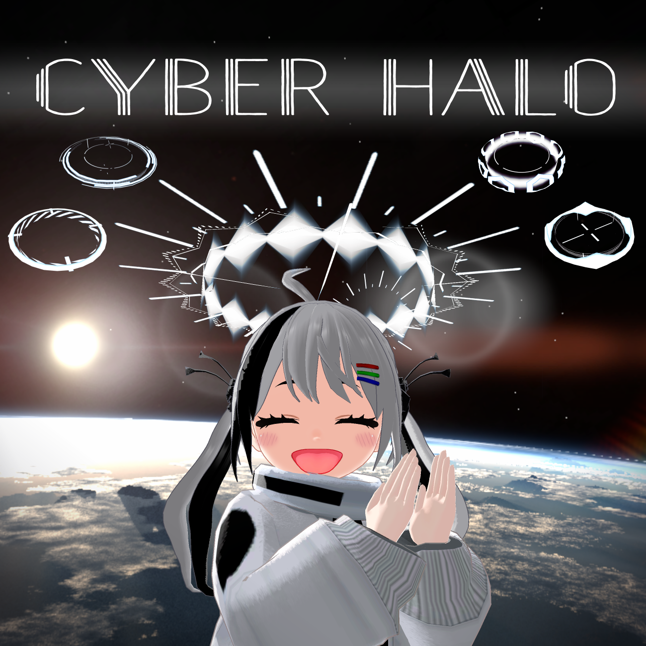[FREE] Cyber Halo V1.1 | VRChat Accessory [MA Ready]