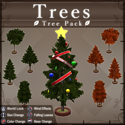 [FREE] Tree Pack V1.1 | VRChat Christmas Prop [MA Ready]