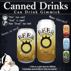 Canned Drinks Gimmick V1.1 | VRChat Drink Gimmick [MA Ready]