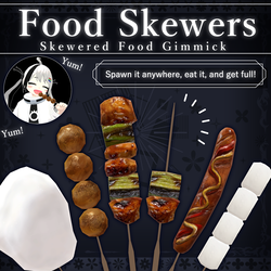 [FREE] Food Skewers Gimmick V1.1 | VRChat Food Gimmick [MA Ready]