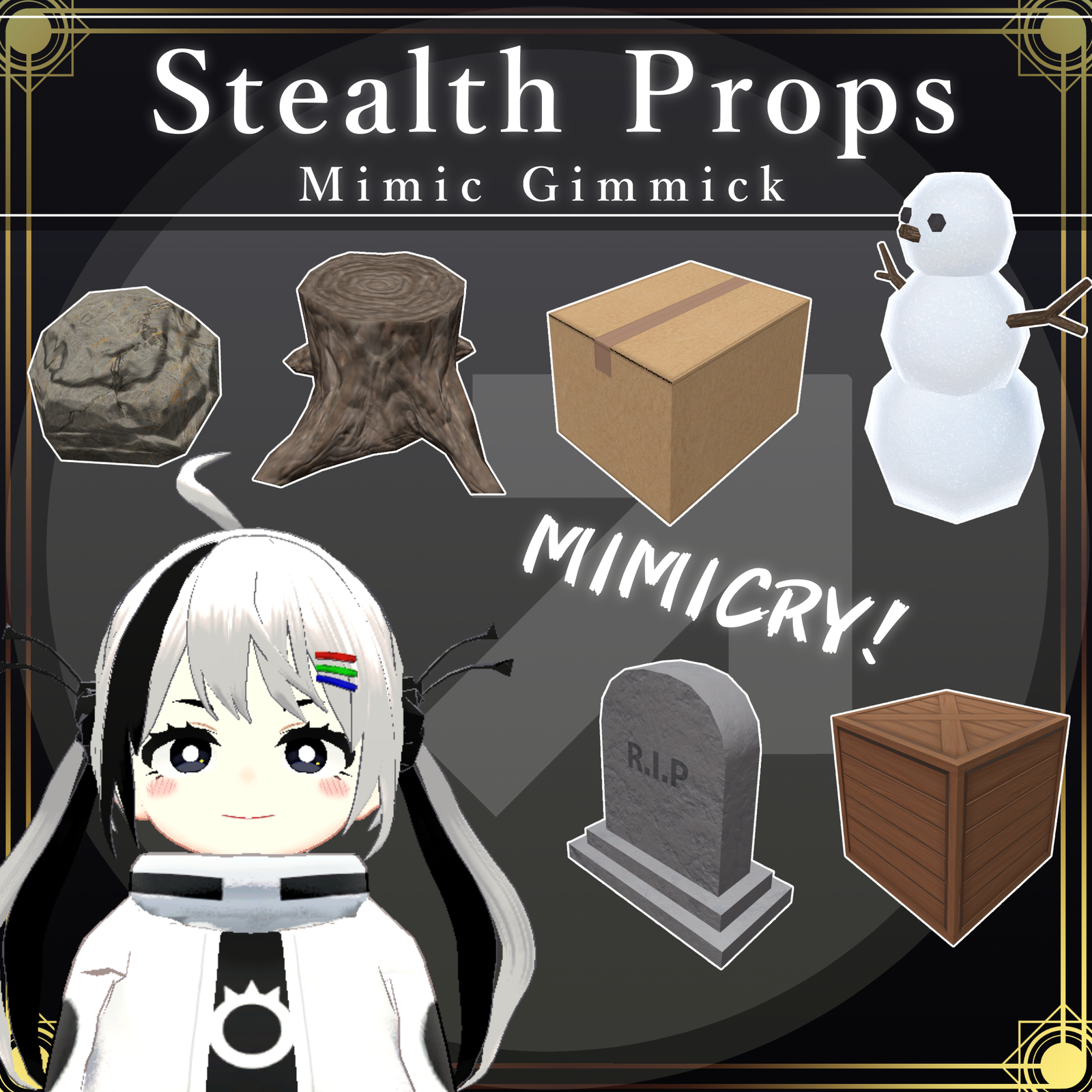 [FREE] Stealth Props / Mimic Gimmick V1.1 | VRChat Stealth Gimmick [MA Ready]