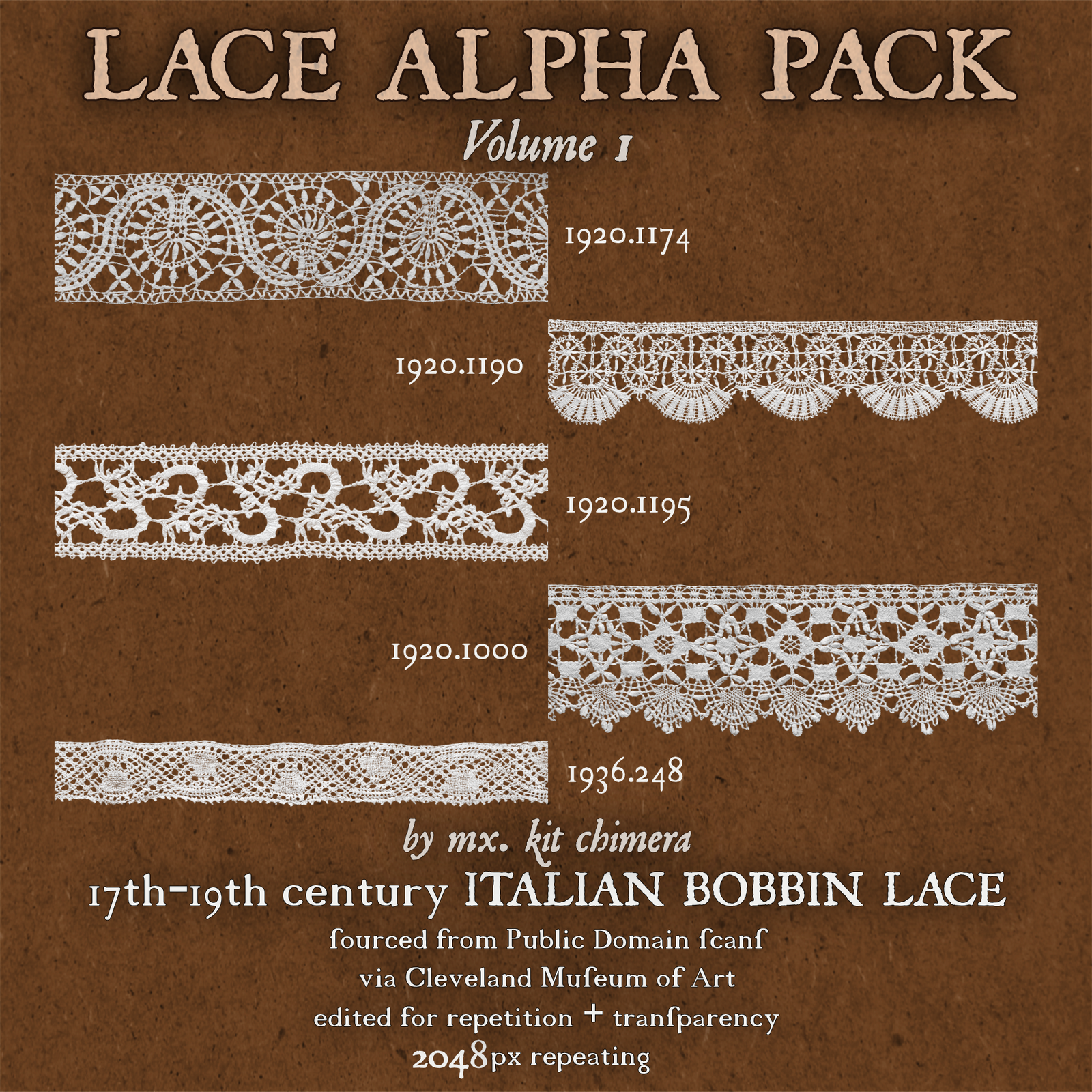 Lace Alpha Pack vol. 1