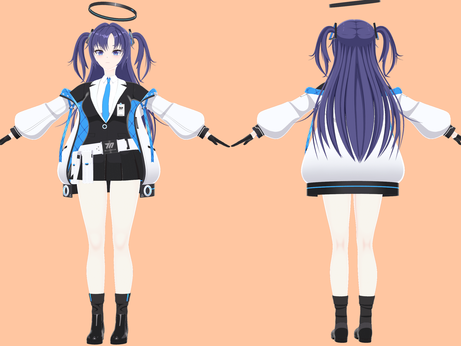 Hayase Yuuka - Blue Archive NSFW Avatar +Gym Outfit